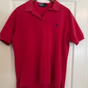 Ralph Lauren Men’s Bright Red Polo with Navy Pony